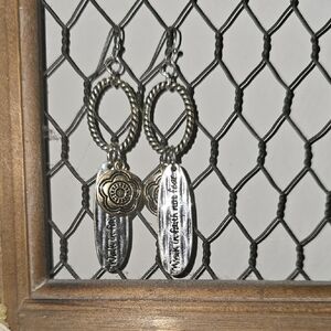 Silver and Gold Dangle Earrings